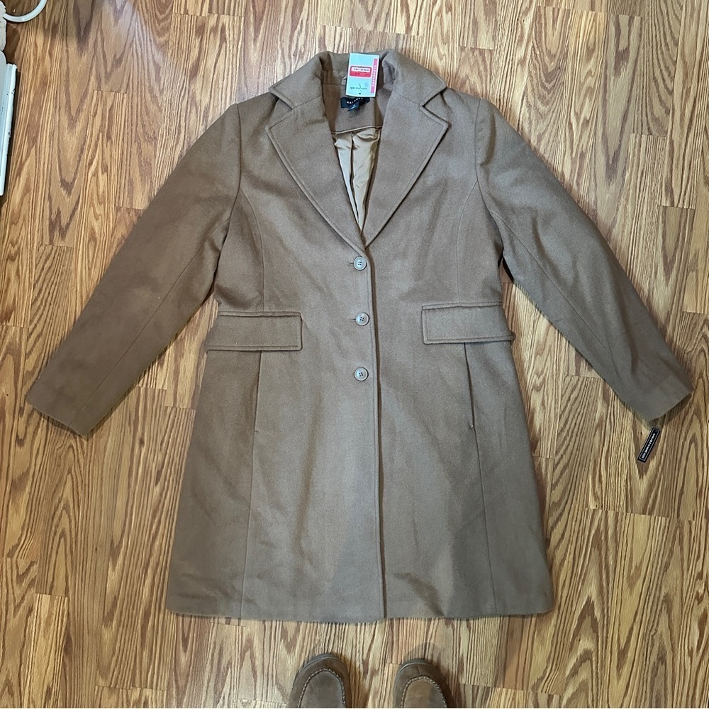 Halogen Camel Wool-Blend Coat Women’s Size 12 NWT - Picture 13 of 16